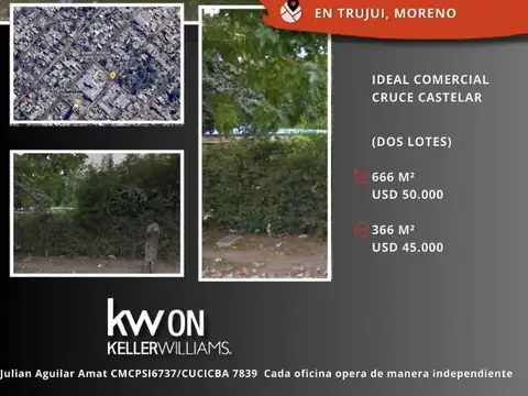 Terreno en Venta 36  mts Fondo