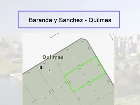 LOTE TERRENO USO MIXTO SOBRE AV. PRINCIPAL QUILMES