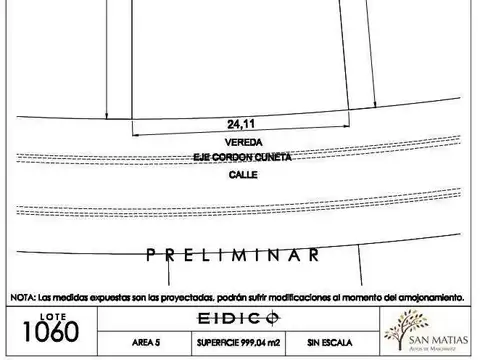 Terreno en Venta 24  mts Frente