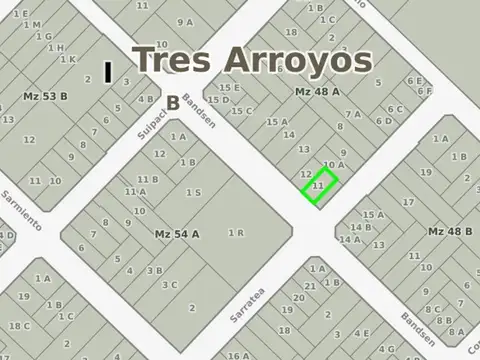 Terreno en Venta en Tres Arroyos, USD 35.000