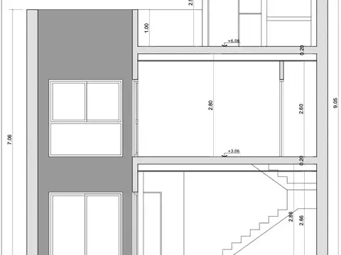 Depto Tipo Casa 4 ambientes con 3 baños