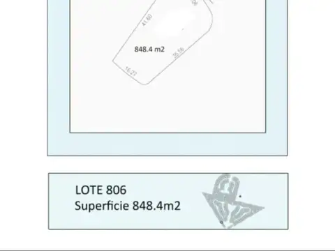 Terreno en Venta de 848,0 m2