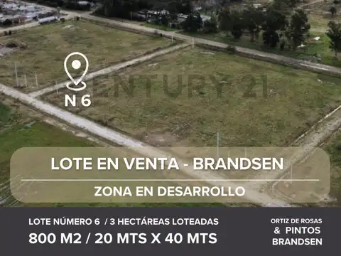 LOTE EN VENTA EN BRANDSEN (N6)