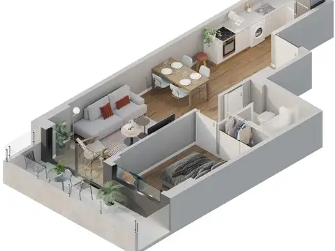 Departamento en Venta en Belgrano C, USD 153.800
