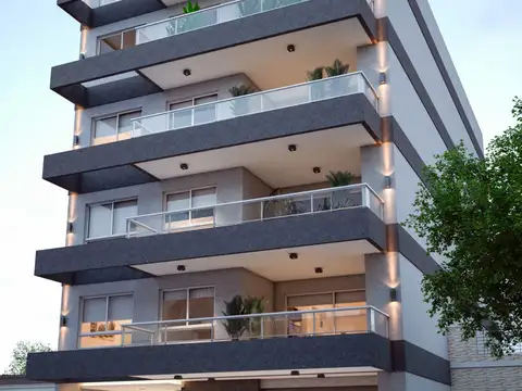 Semipiso al frente de 3 ambientes con balcon y cochera