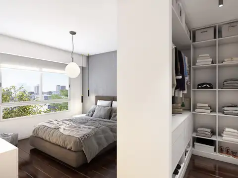 Semipiso al frente de 3 ambientes con balcon y cochera