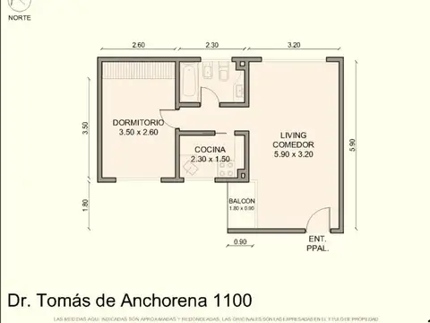 Departamento en Venta de 2 ambientes