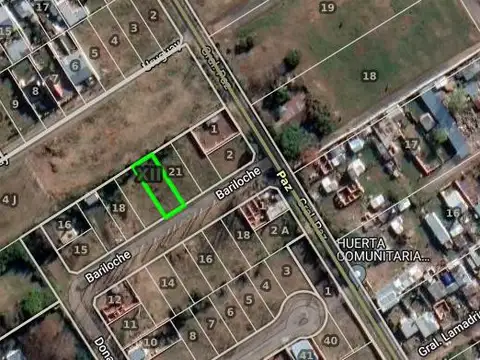 Terreno en calle Bariloche