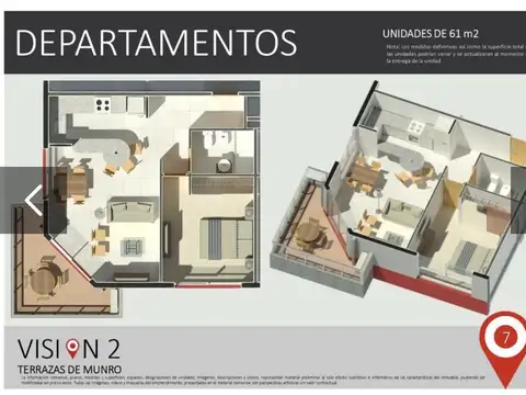 Departamento en Venta con 1 cocheras