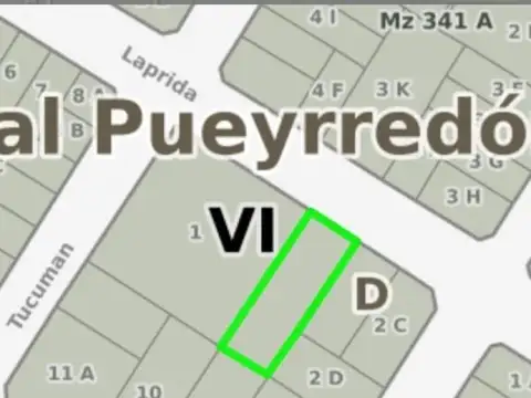 Terreno en Venta 43  mts Fondo