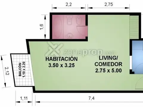 Departamento en Alquiler Temporal de Monoambiente