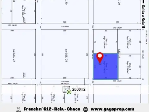 Terreno en Venta en Margarita Belen, $ 7.000.000