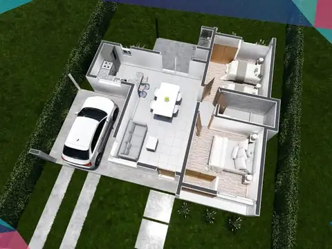 Casa a estrenar en Barrio Tierra de Sueños 3.