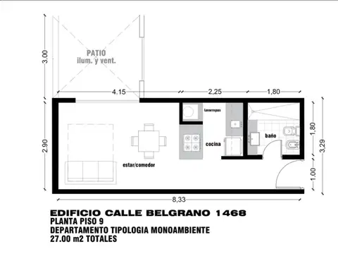 Departamento en Venta de Monoambiente
