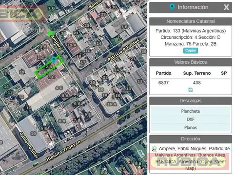 Lote industrial 438 m2 con vivienda, a 50 metros de Ruta 197, Pablo Nogues, Malvinas Argentinas