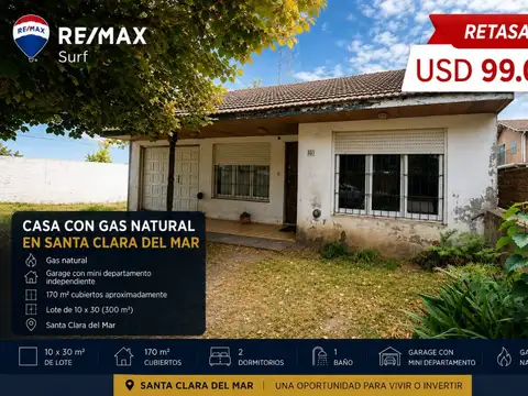 VENTA - CHALET EN SANTA CLARA DEL MAR
