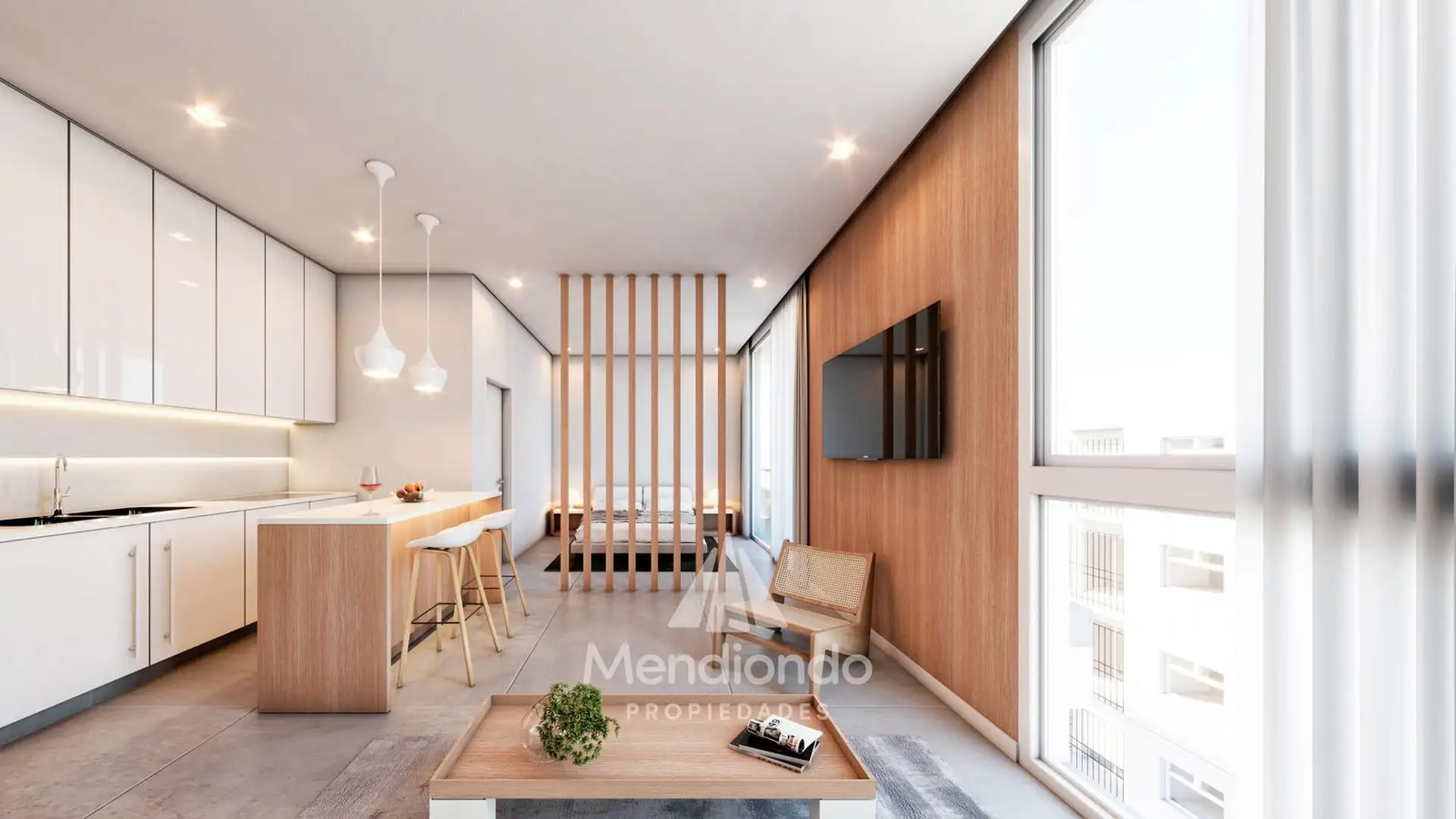 Depto tipo Studio de 45m2 - Monoambiente con Balcón Zona Güemes Aldrey