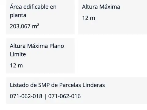 Terreno en Venta de 204,0 m2