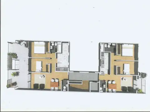 Departamento Monoambiente con 1 baño