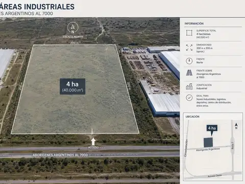 VENTA FRACCIÓN INDUSTRIAL 4 HA UBICACIÓN ESTRATÉGICA