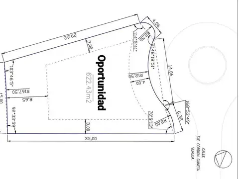 Terreno en Venta de 622,0 m2