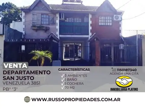 Departamento en Venta en San Justo, Partido de La Matanza