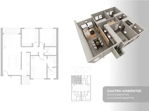 Departamento en Venta con 1 cocheras