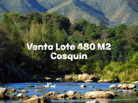 TERRENO COSQUIN DE  480 M2 A SOLO 5 MINIUTOS PLAZA PROSPERO MOLINA
