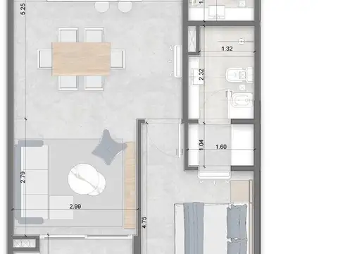 Departamento en Venta de 1 dormitorio