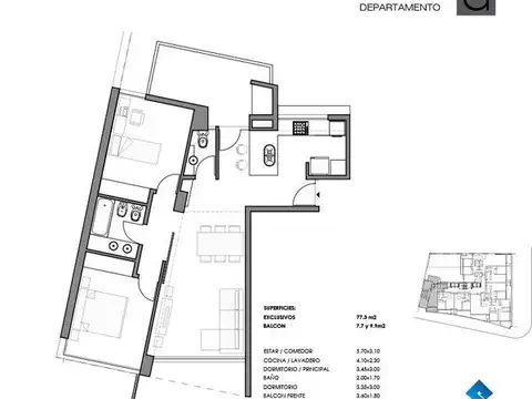 Departamento en Venta de 2 dormitorios