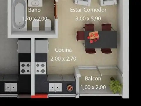 Departamento en Venta en Coghlan, USD 109.000