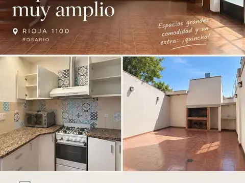 DEPARTAMENTO DE DOS DORMTIORIOS MAS COMODIN EN RIOJA 1150