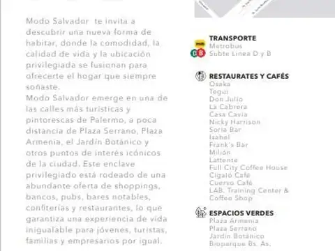 Departamento en Venta de Monoambiente