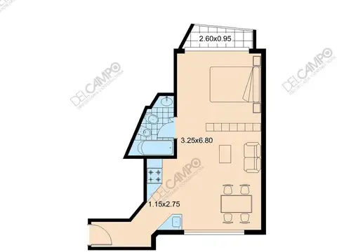 Departamento en Alquiler de Monoambiente