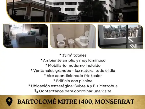 LJA. Hermoso Monoambiente en CABA