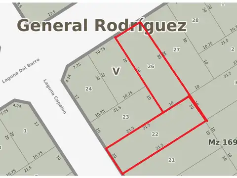 Terreno en Venta 30  mts Fondo