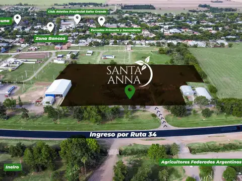 Venta Lotes en Barrio abierto residencial Santa Ana FINANCIADO - Salto Grande, Iriondo, Santa Fe