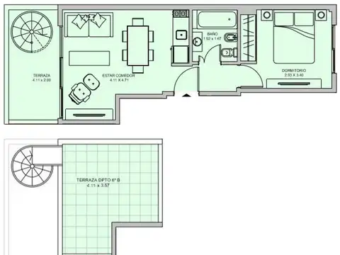 Departamento en Alquiler de 1 dormitorio