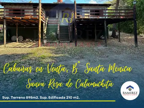 Cabañas en Santa Rosa de Calamuchita Barrio Santa Monica. 