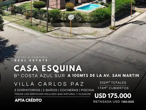 Casa en Venta en Costa Azul, Villa Carlos Paz