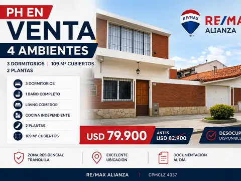CASA 4 AMBIENTES EN VENTA EN LOMAS DEL MIRADOR