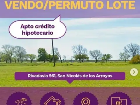 Vendo o Permuto Excepcional Lote con vista franca al rio
