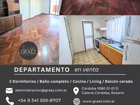 Depto 2 Dorm. Rioja 1100 Semipiso Contrafrente