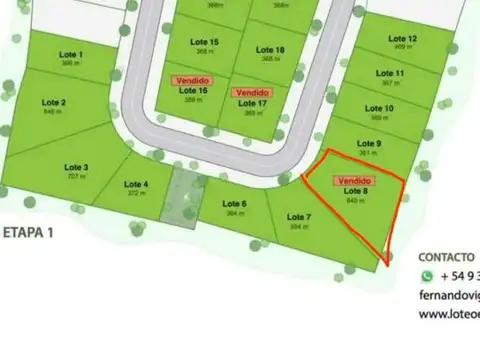 Terreno en Venta de 640,0 m2