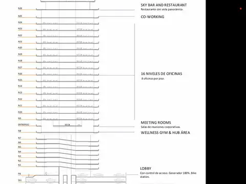 Oficina en Venta con 8 cocheras
