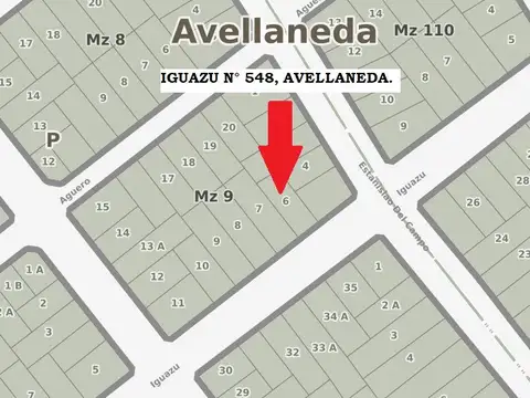 Terreno en Venta 7,80  mts Frente