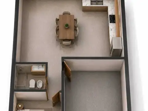 Depto Tipo Casa en Venta de 1 dormitorio