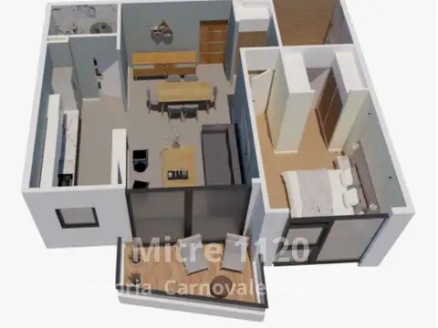 Departamento en Venta de 1 dormitorio