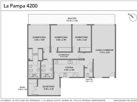 Departamento en Venta de 4 ambientes