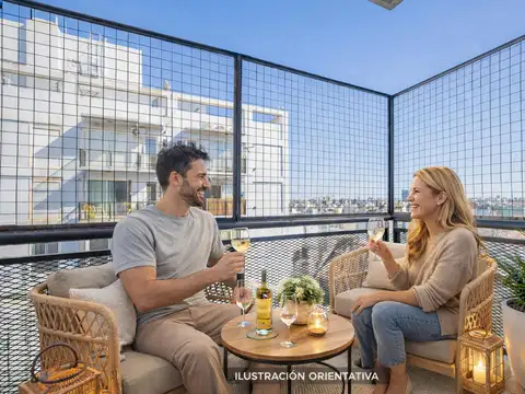 Departamento 2 ambientes con 1 baño